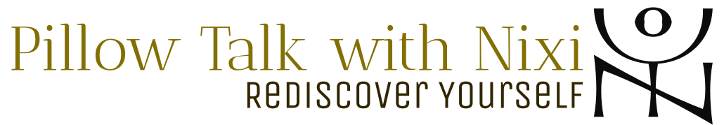 'Pillow Talk With Nixi' logo with a tagline, 'Rediscover Yourself'.
